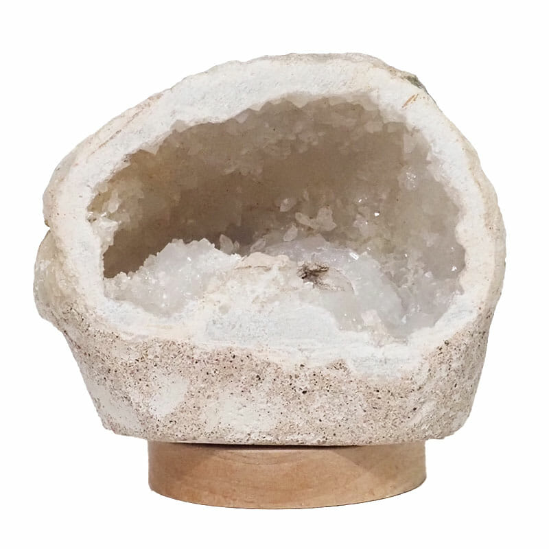 2.26kg Natural Calcite Geode Lamp with Large LED Light Base DS2116 4 Natural Calcite Geode Lamp with Large LED Light Base DS2116| Himalayan Salt Factory