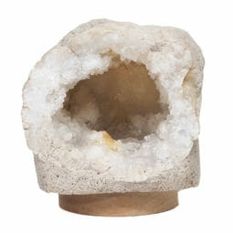 3.2kg Natural Calcite Geode Lamp with Large LED Light Base DS2118 8 Natural Calcite Geode Lamp with Large LED Light Base DS2118| Himalayan Salt Factory