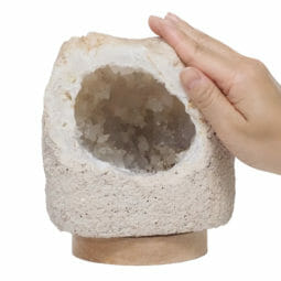 2.32kg Natural Calcite Geode Lamp with Large LED Light Base DS2123 9 Natural Calcite Geode Lamp with Large LED Light Base DS2123| Himalayan Salt Factory