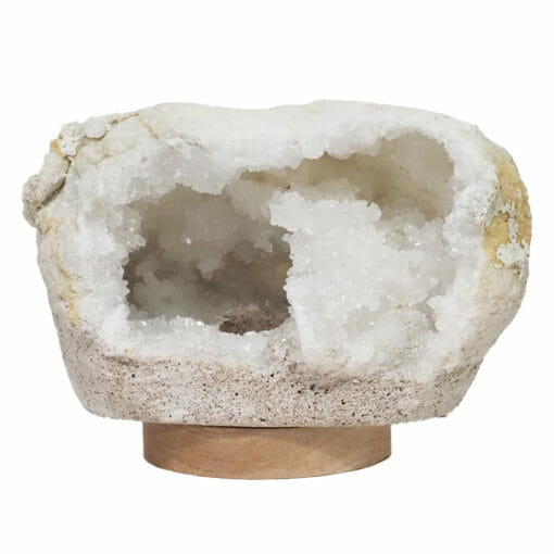 Natural Calcite Geode Lamp with Large LED Light Base DS2126| Himalayan Salt Factory
