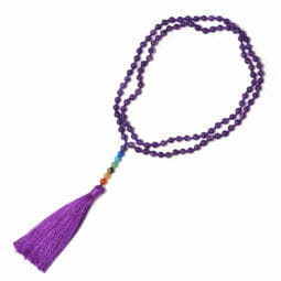 108 Prayer Beads Amethyst and Gemstones - AAA grade | Himalayan Salt Factory