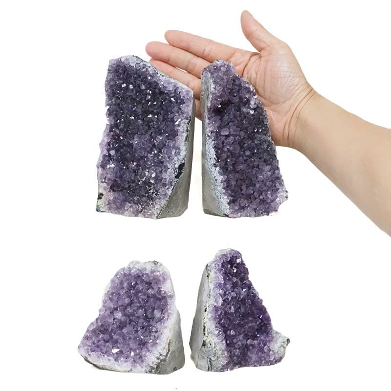 2.25kg Amethyst Druze Specimen Set 4 Pieces L182 4 2.25kg Amethyst Druze Specimen Set 4 Pieces L182 | Himalayan Salt Factory