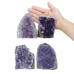 2.13kg Amethyst Druze Specimen Set 4 Pieces L159 5 2.13kg Amethyst Druze Specimen Set 4 Pieces L159 | Himalayan Salt Factory