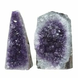 2.52kg Amethyst Crystal Geode Specimen Set 2 Pieces DR316 | Himalayan Salt Factory