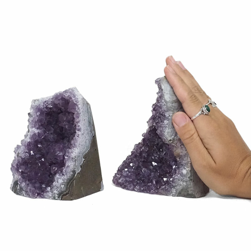 2.54kg Amethyst Crystal Geode Specimen Set 2 Pieces DR319 4 2.54kg Amethyst Crystal Geode Specimen Set 2 Pieces DR319 | Himalayan Salt Factory