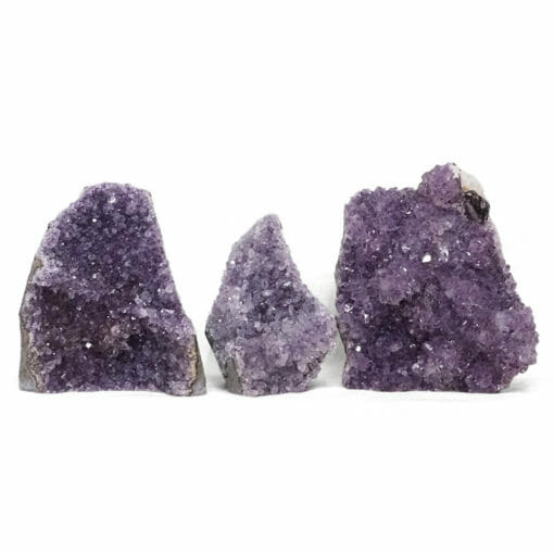 2.55kg Amethyst Crystal Geode Specimen Set 3 Pieces DR324 | Himalayan Salt Factory