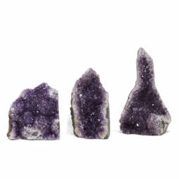 2.57kg Amethyst Crystal Geode Specimen Set 3 Pieces DR325 | Himalayan Salt Factory