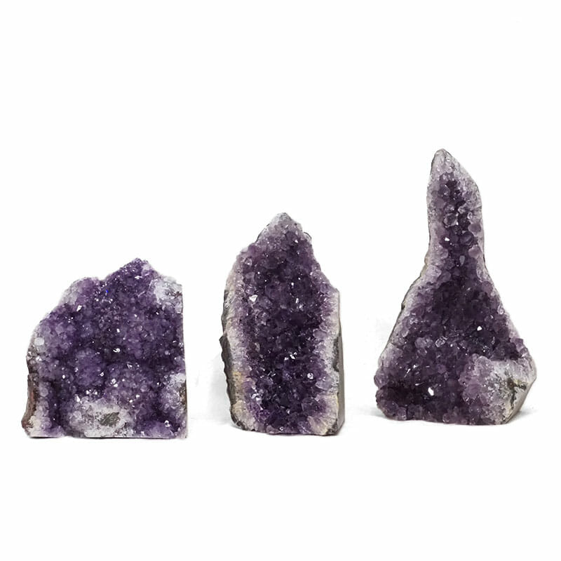2.57kg Amethyst Crystal Geode Specimen Set 3 Pieces DR325 3 2.57kg Amethyst Crystal Geode Specimen Set 3 Pieces DR325 | Himalayan Salt Factory
