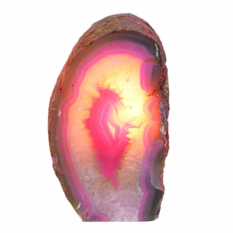 2.32kg Pink Agate Crystal Lamp L127 4 Pink Agate Crystal Lamp L127 | Himalayan Salt Factory