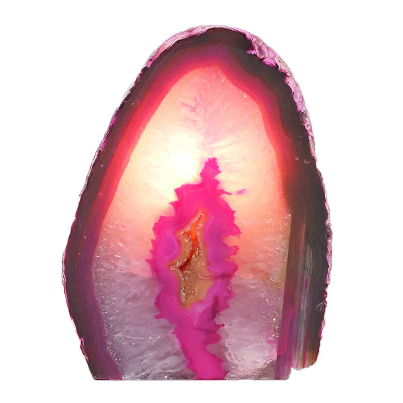 2.36kg Pink Agate Crystal Lamp L128 4 Pink Agate Crystal Lamp L128 | Himalayan Salt Factory