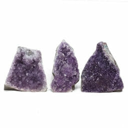 2.49kg Amethyst Crystal Geode Specimen Set 3 Pieces DR331 | Himalayan Salt Factory