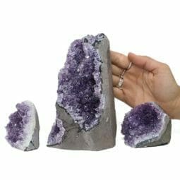 2.54kg Amethyst Crystal Geode Specimen Set 3 Pieces DR335 5 2.54kg Amethyst Crystal Geode Specimen Set 3 Pieces DR335 | Himalayan Salt Factory