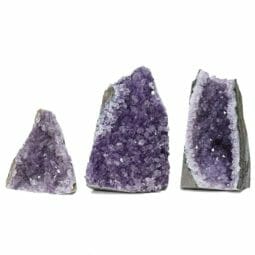 2.49kg Amethyst Crystal Geode Specimen Set 3 Pieces DR337 | Himalayan Salt Factory