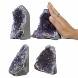 2.54kg Amethyst Crystal Geode Specimen Set 4 Pieces DR341 | Himalayan Salt Factory