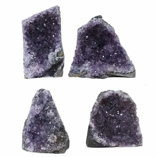 2.54kg Amethyst Crystal Geode Specimen Set 4 Pieces DR341 | Himalayan Salt Factory