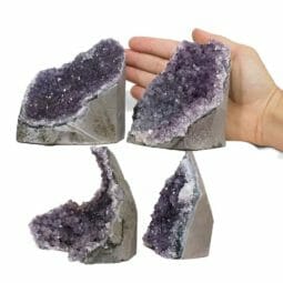 2.19kg Amethyst Druze Specimen Set 4 Pieces L196 | Himalayan Salt Factory
