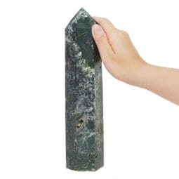 Moss Agate Terminated Point DS2162 | Himalayan Salt Factory