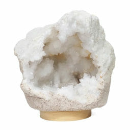 Natural Calcite Geode Lamp with Large LED Light Base DB378 | Himalayan Salt Factory