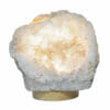 Natural Calcite Geode Lamp with Large LED Light Base DB380 | Himalayan Salt Factory