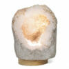 Natural Calcite Geode Lamp with Large LED Light Base DB381 | Himalayan Salt Factory