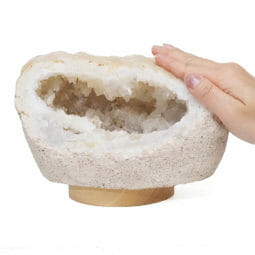 3.15kg Natural Calcite Geode Lamp with Large LED Light Base DB382 9 Natural Calcite Geode Lamp with Large LED Light Base DB382 | Himalayan Salt Factory