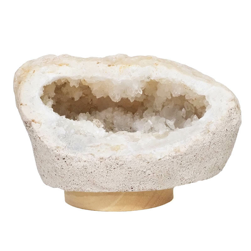 3.15kg Natural Calcite Geode Lamp with Large LED Light Base DB382 4 Natural Calcite Geode Lamp with Large LED Light Base DB382 | Himalayan Salt Factory