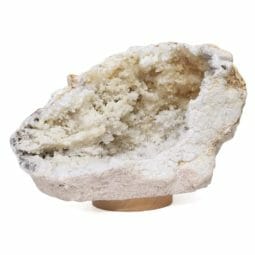 Natural Calcite Geode Lamp with Large LED Light Base DB386 | Himalayan Salt Factory