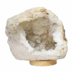 Natural Calcite Geode Lamp with Large LED Light Base DB388 | Himalayan Salt Factory