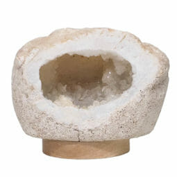 Natural Calcite Geode Lamp with Large LED Light Base DN1717 | Himalayan Salt Factory