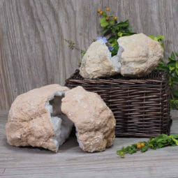 Natural Calcite Geode Pair – 2 Small Geodes Set N443 | Himalayan Salt Factory