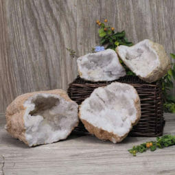 Natural Calcite Geode Pair – 2 Small Geodes Set N443 | Himalayan Salt Factory