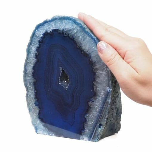 1.85kg Blue Agate Crystal Lamp N1875 | Himalayan Salt Factory
