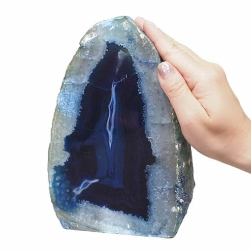 2.53kg Blue Agate Crystal Lamp N1878 | Himalayan Salt Factory