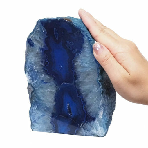 1.79kg Blue Agate Crystal Lamp N1913 | Himalayan Salt Factory