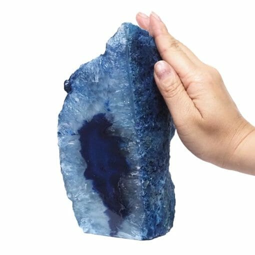 1.42kg Blue Agate Crystal Lamp N1954 | Himalayan Salt Factory