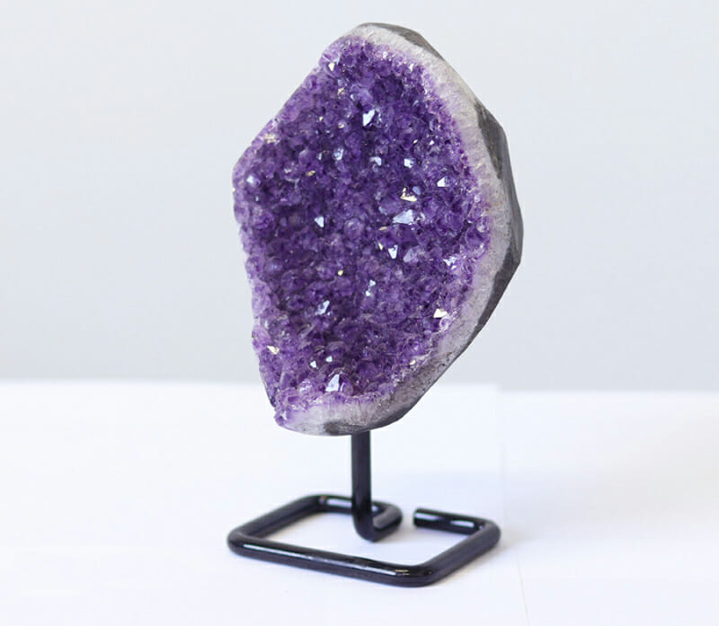 1.40kg Amethyst Druze Cluster on Metal Stand DO6 3 1.40kg Amethyst Druze Cluster on Metal Stand DO6 | Himalayan Salt Factory