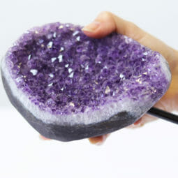 1.40kg Amethyst Druze Cluster on Metal Stand DO6 9 1.40kg Amethyst Druze Cluster on Metal Stand DO6 | Himalayan Salt Factory