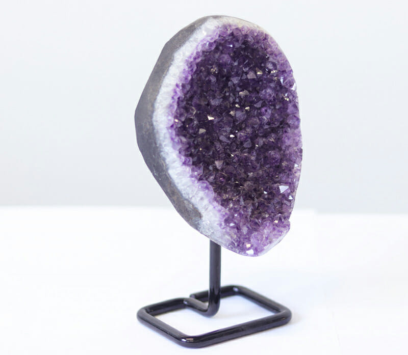 1.40kg Amethyst Druze Cluster on Metal Stand DO6 4 1.40kg Amethyst Druze Cluster on Metal Stand DO6 | Himalayan Salt Factory
