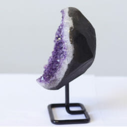 1.40kg Amethyst Druze Cluster on Metal Stand DO6 8 1.40kg Amethyst Druze Cluster on Metal Stand DO6 | Himalayan Salt Factory
