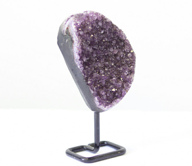 1.18kg Amethyst Druze Cluster on Metal Stand DO8 4 1.18kg Amethyst Druze Cluster on Metal Stand DO8 | Himalayan Salt Factory