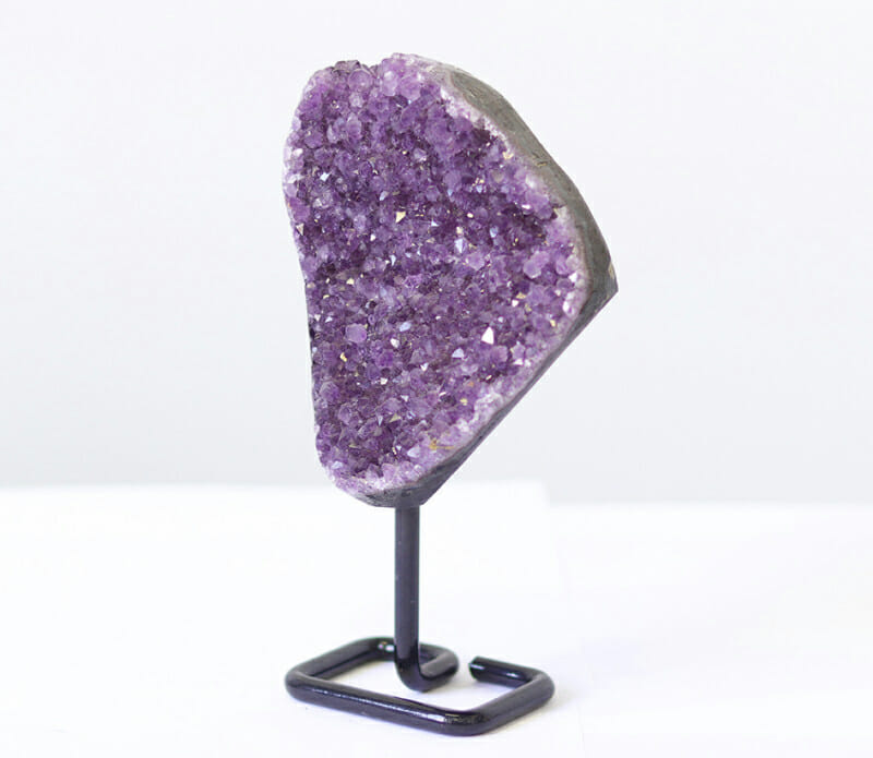 1.18kg Amethyst Druze Cluster on Metal Stand DO8 3 1.18kg Amethyst Druze Cluster on Metal Stand DO8 | Himalayan Salt Factory