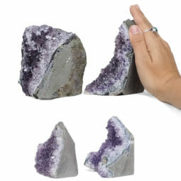 2.62kg Amethyst Crystal Geode Specimen Set 4 Pieces DR346 | Himalayan Salt Factory