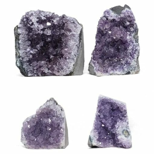 2.62kg Amethyst Crystal Geode Specimen Set 4 Pieces DR346 | Himalayan Salt Factory