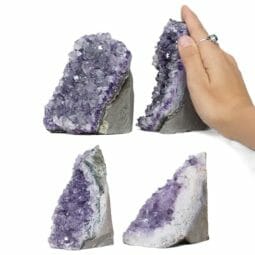 2.52kg Amethyst Crystal Geode Specimen Set 4 Pieces DR347 | Himalayan Salt Factory
