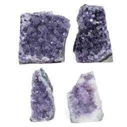2.52kg Amethyst Crystal Geode Specimen Set 4 Pieces DR347 | Himalayan Salt Factory