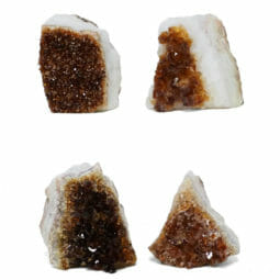 1.67kg Citrine Crystal Geode Specimen Set 4 Pieces DR358 | Himalayan Salt Factory