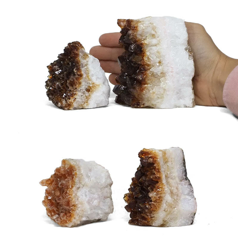 1.68kg Citrine Crystal Geode Specimen Set 4 Pieces DR363 4 1.68kg Citrine Crystal Geode Specimen Set 4 Pieces DR363 | Himalayan Salt Factory