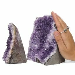 2.82kg Amethyst Crystal Geode Specimen Set 2 Pieces DR366 | Himalayan Salt Factory