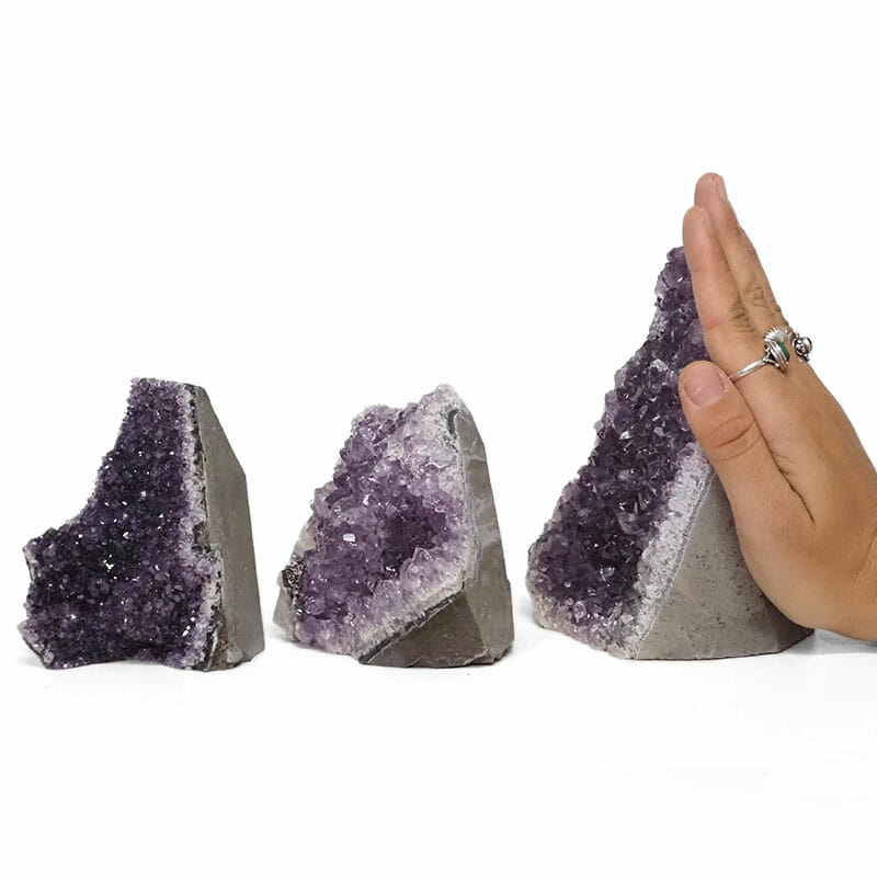 2.46kg Amethyst Crystal Geode Specimen Set 3 Pieces DR376 4 2.46kg Amethyst Crystal Geode Specimen Set 3 Pieces DR376 | Himalayan Salt Factory