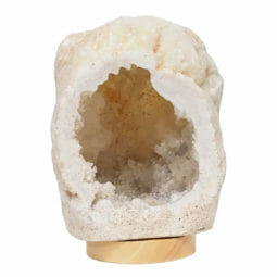 3.92kg Natural Calcite Geode Lamp with Large LED Light Base DB400 | Himalayan Salt Factory